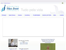 Tablet Screenshot of hospitalsaojose.com